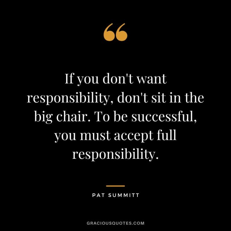 Quote on Responsibility