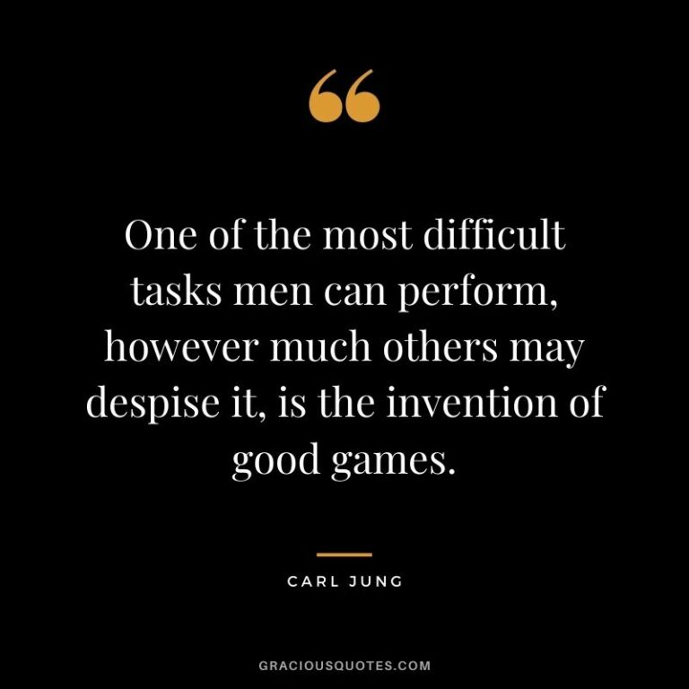 The challenge and invention involved in gaming symbolized by a Carl Jung quote